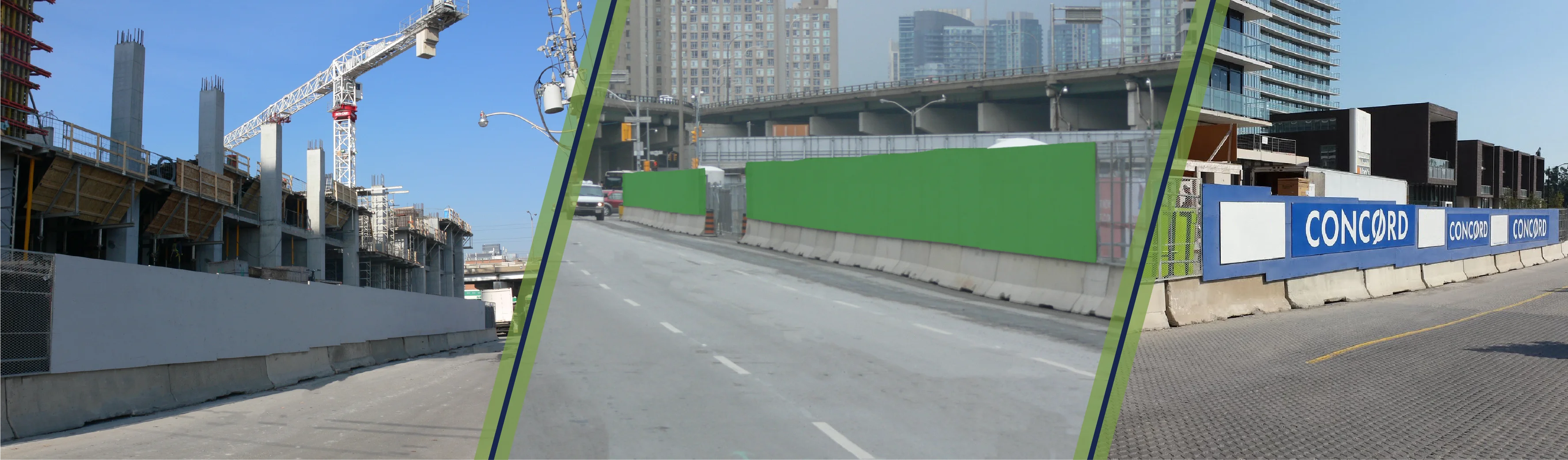 Plywood Hoarding On Jersey Barrier Installation