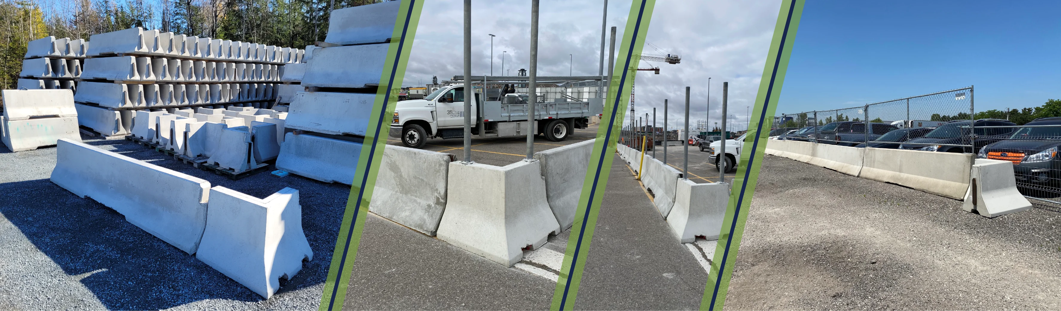 Corner Jersey Barrier Installation