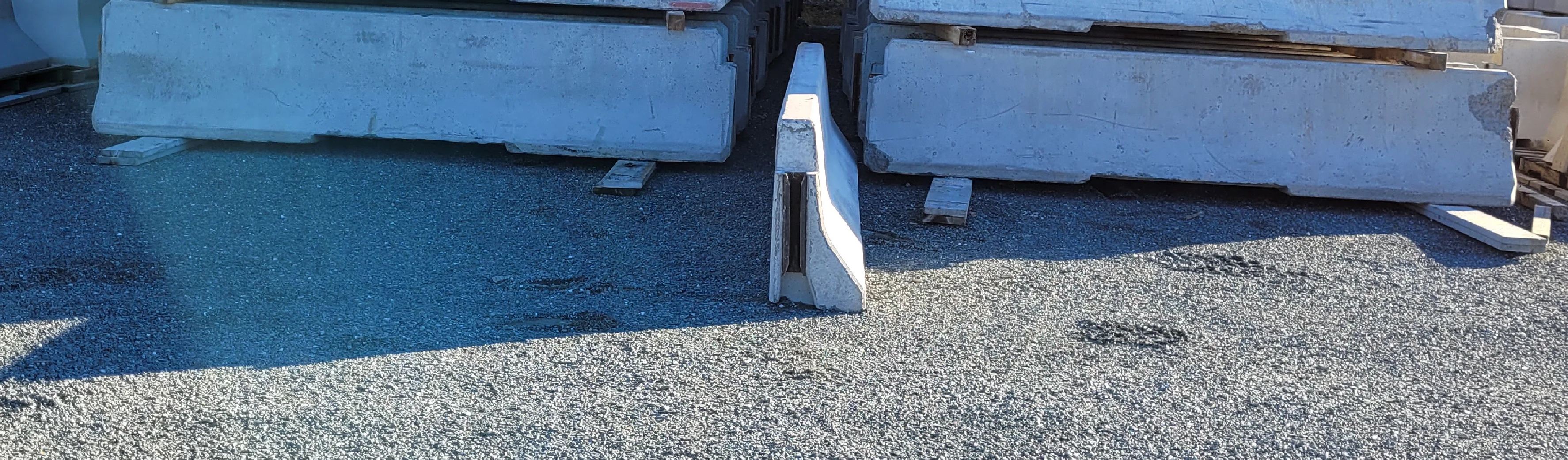 One Side Slope Jersey Barrier Installation
