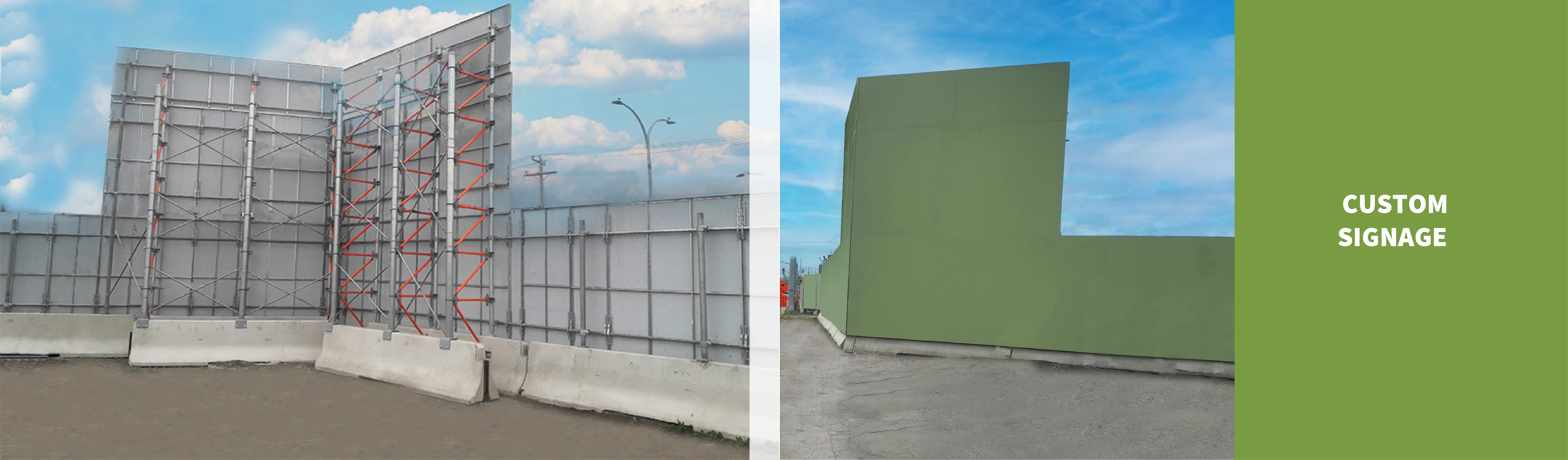 Chain Link Panels on Concrete Products